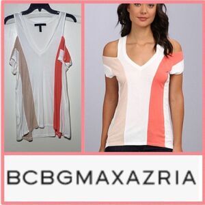 NWT MSRP $158 BCBGMAXAZRIA Women's Preslee Short Sleeve Top Women's Size Large